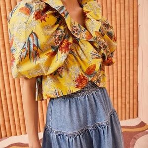 ISO ISO ISO NOT FOR SALE Eleanor Ruffled Cropped Cotton Jacket